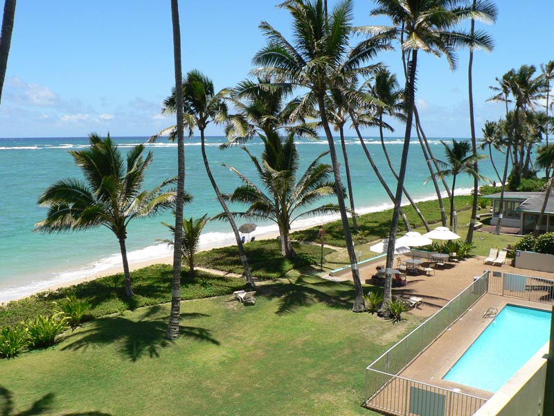 Pool and lawn looking East